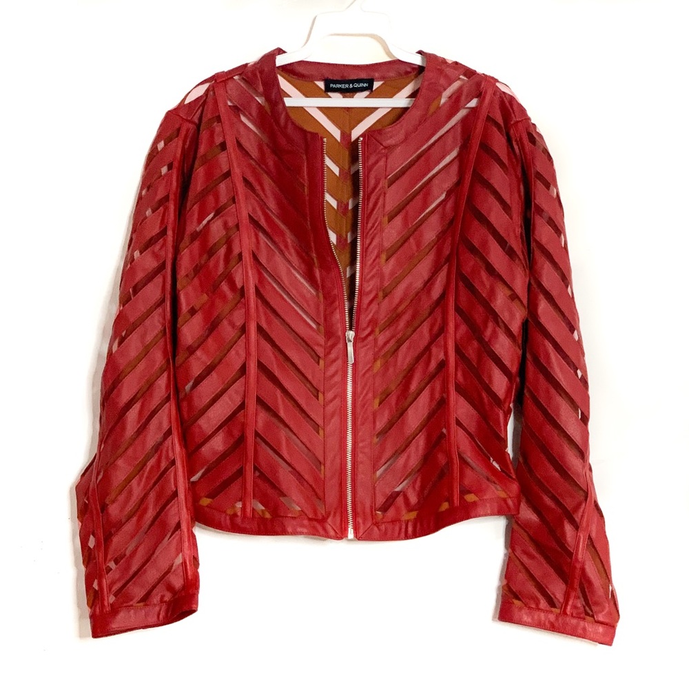 Parker & Quinn Red Leather Jacket